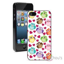 Owls Hearts Love Protector back skins mobile cellphone cases for iphone 4/4s 5/5s 5c SE 6/6s plus ipod touch 4/5/6