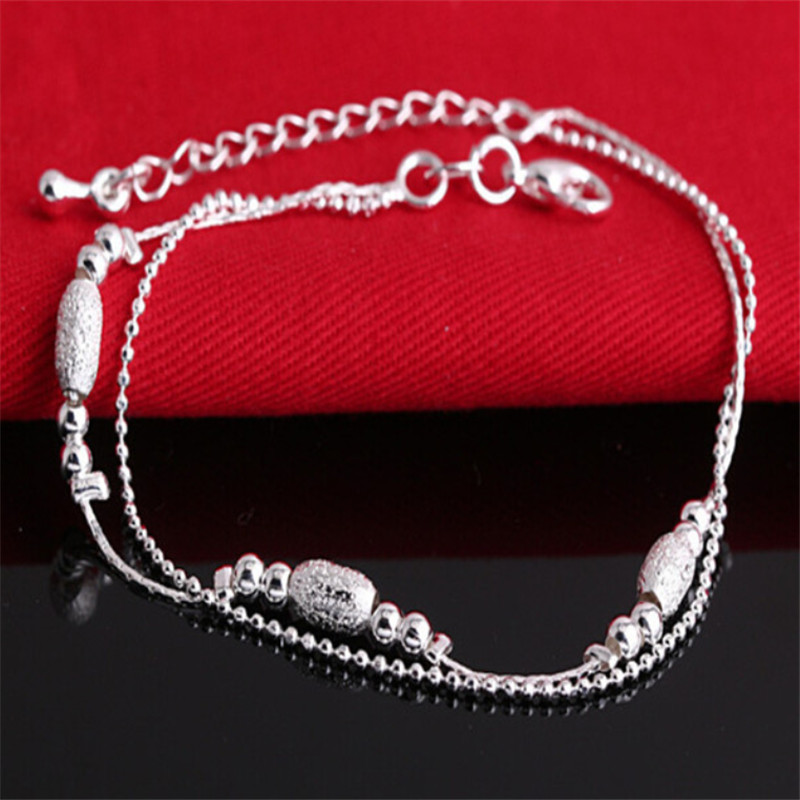 Гаджет  Strand Beads Pulseras 925 Silver Bracelet Charm Bracelets for women Bracelets & bangles BG121 None Ювелирные изделия и часы