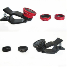 3 In 1 Universal Clip camera Mobile Phone Len Fish Eye Macro Wide Angle for iphone