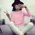 2015 Several Colors Women Solid Full Sleeve Sweater Pullovers Casual Winter and Autumn O neck