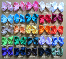 Free Shipping!$15/40Pcs 25 Colors 4 Inches Grosgrain Ribbon Baby Girls’ Bows With 4.5cm Clips Boutique Bows Hair Accessories
