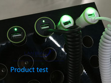 LANBIAN USB Car Charger Total 3 4A with Spring Shape Micro USB Cable Lighting Cable for