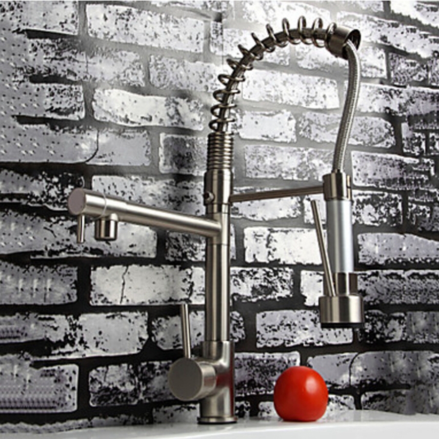 Factory direct sale! Kitchen Faucet With Hot & Cold Switch Function Spring Kitchen Vessle Mixer Tap Dual Sprayer Pull Down Tap Factory direct sale! Kitchen Faucet With Hot & Cold Switch Function Spring Kitchen Vessle Mixer Tap Dual Sprayer Pull Down Tap