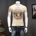 2016 round T shirt fashion net cover 100 cotton t shirts for men ask brand 1