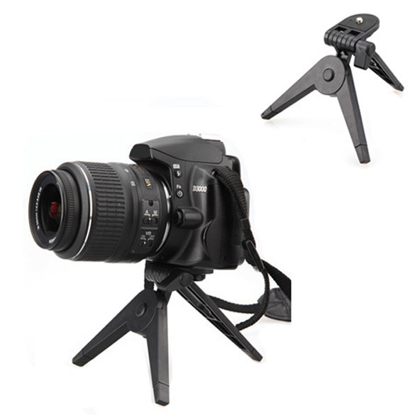 BS S Black Portable Folding Tripod Stand for Canon Nikon Cameras DV Camcorders Free Shipping