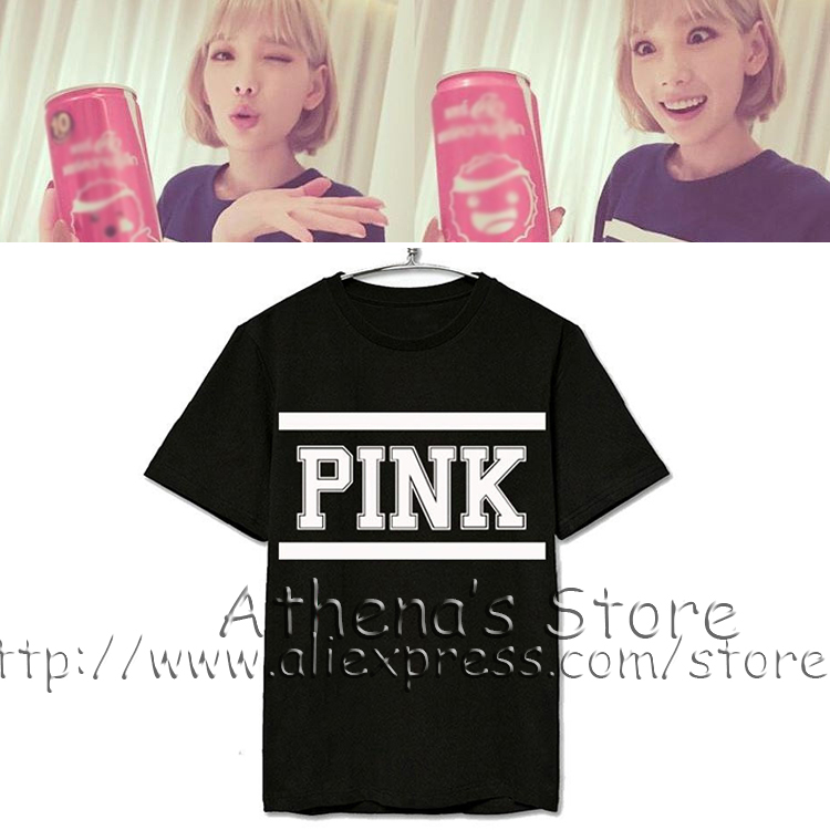 100%綿k,pop girls generation テヨン雨tシャツ韓国ファッション夏tシャツ短.