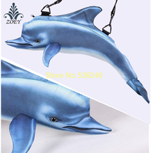 Dolphin Bag Colorful Seafish Messenger Bag Creative 3D Fish Sling Bag