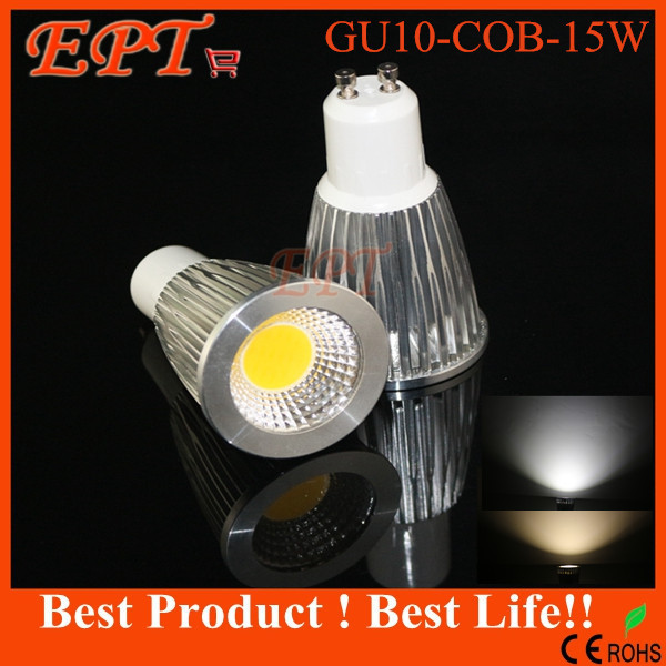 1PC Super Bright GU 10 Bulbs Light Dimmable Led Warm White 85 265V 9W 12W 15W