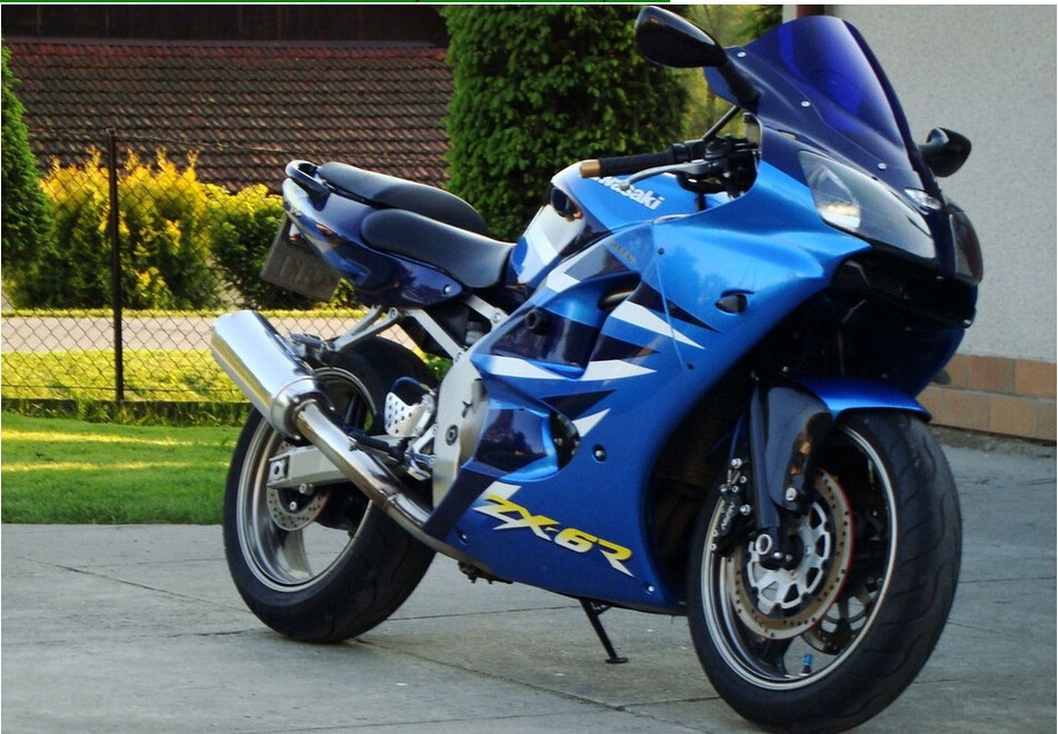 Kawasaki Ninja zx9r 1998 синий