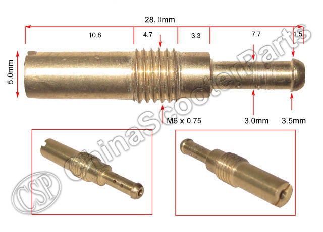 12PCS Thread M6x0 75 Slow Pilot JET For OKO KOSO CVK font b GY6 b font