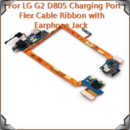 For LG G2 D805 Charging Port Flex Cable Ribbon with Earphone Jack2