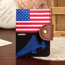 PY080 Canvas Card Id holder Women Men travel Bank Visiting Calling Business Bookmark credit Wallets Purse