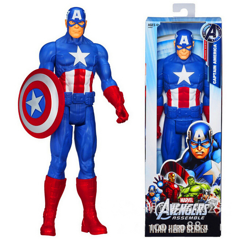 Brand New In Box Marvel Avengers Assemble Titan Hero Series Captain America Doll 30cm T-022
