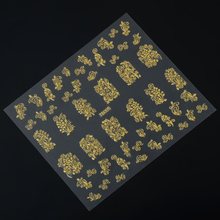 1 Sheet 52pcs Fashion Women Beauty Flower Nail Stickers Manicure Decals Stamping French Nail Art 3D