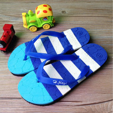 Hot Sale Summer EVA Shoes Fashion Flip Flops Men Sandals,Male Flat,Stripe Beach Slippers Black White Blue,Plus Size 40 – 44