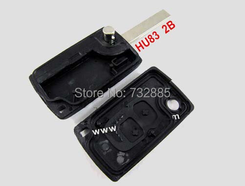 Peugeot 307 Modified Remote key Shell 2 Buttons HU83(3).jpg