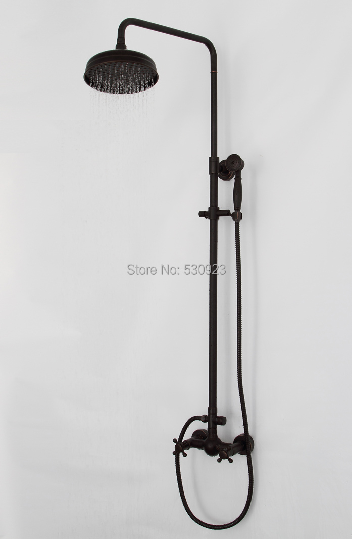 NEW Luxury Oil Rubbed Bronze Rain Shower Set Faucet 8