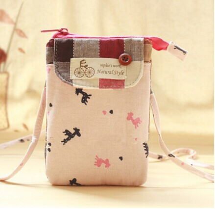 fashion women girls soft100% cotton messenger bag Satchel Fashion style crossbody mobile phone DUFFLE
