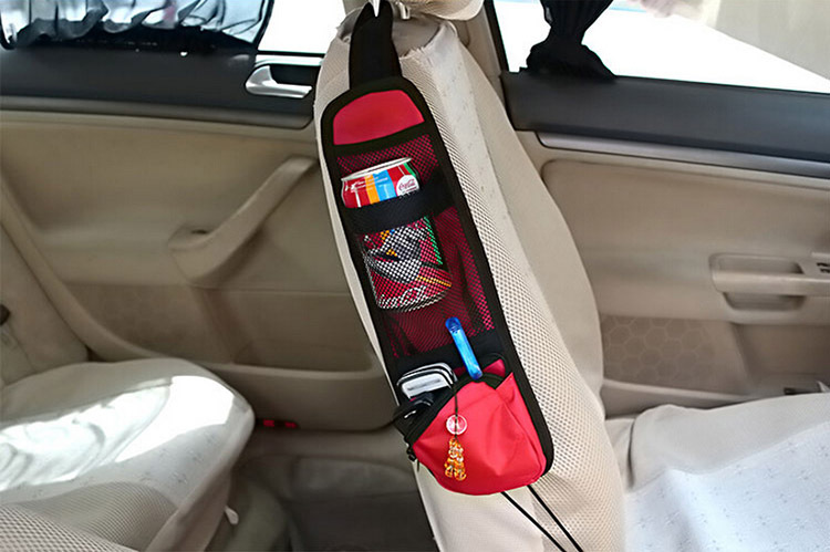 New Useful Car Interior Seat Covers Hanging Bags with Storage Pockets Seat Bag of Chair Side