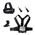 Chest Head Belt Mount For Gopro Hero 5 4 accessories Set SJCAM SJ4000 Action Camera Go