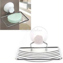 Fashion Strong Suction Bathroom Shower Accessory Soap Dish Holder Cup Tray OD#S