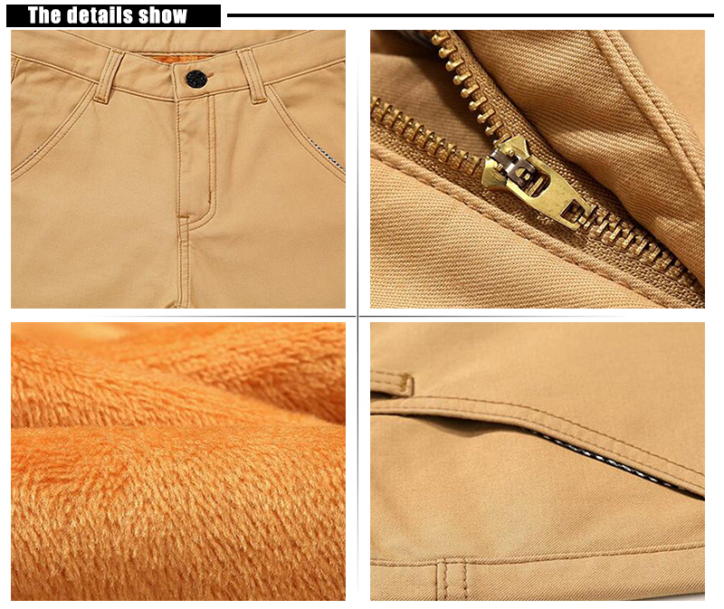 mens fleece lined khaki pants