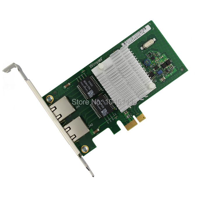 Winyao WYI350T PCIe X1 Desktop Dual Port Gigabit Network Card Adapter Intel I350 Chipset Soft Route 1000MPXEIPV6