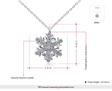 ROXI Jewelry Platinum rose gold Plated Statement Elegant Snowflake Necklace For Women Party wedding pendant