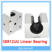 12PCS SBR12UU SBR12 Linear Bearing 12mm Open Linear Bearing Slide block 12mm CNC parts linear slide