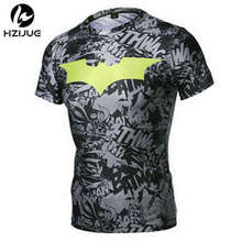 Marvel Super Heroes Captain America Men T shirt Compression Armour Base Layer Short Sleeve Thermal Under