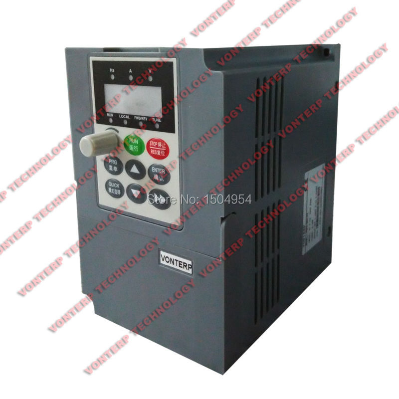 Фотография 220v 0.75kw  4.5A 1 phase input and 220v 3 phase output frequency inverter/ac motor drive