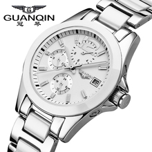 Original GUANQIN Watches Women Automatic Mechanical Top Brand Luxury Sapphire Fashion Woman Watches white ceramic watch