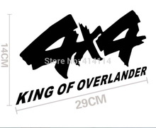 2pcs lot 4x4 King of Overlander Car Sticker Car Reflective Decal for 4x4 AWD Toyota Chevrolet