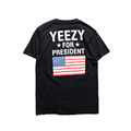 2016 White T Shirt Kanye West Yeezy For President T shirts Short Sleeve Cotton Print Tee