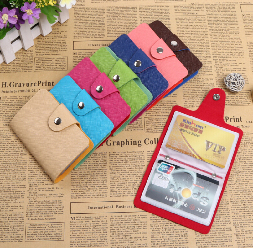 Fashion Soft Pu Leather ID Credit Bank Card bag Casual Card Holders for Woman Female Male