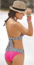 Retro Brazilian Swimsuit Stripe Dotted Women Vintage Swimwear Bikini Lady s Swimsuit Lace up Summer Bathing