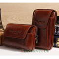 2017 New Men Oil Wax Genuine Leather Vintage Travel Cell Mobile Phone Case Cover Belt Pouch