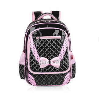 Ladies leather backpacks beautiful cute bow colorf...