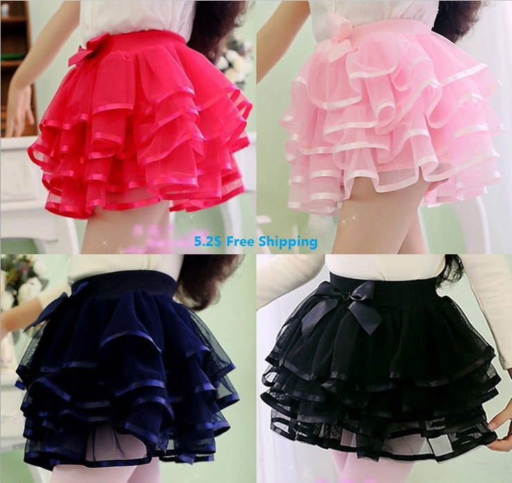New 2015 Summer Lovely Princess Skirts Dancing Skirts Children Joker Girls tutu Skirt Veil Cake Skirt