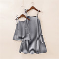 Hot sale ins Mother and Child dress next summer slip dress girls striped packets sleeveless children
