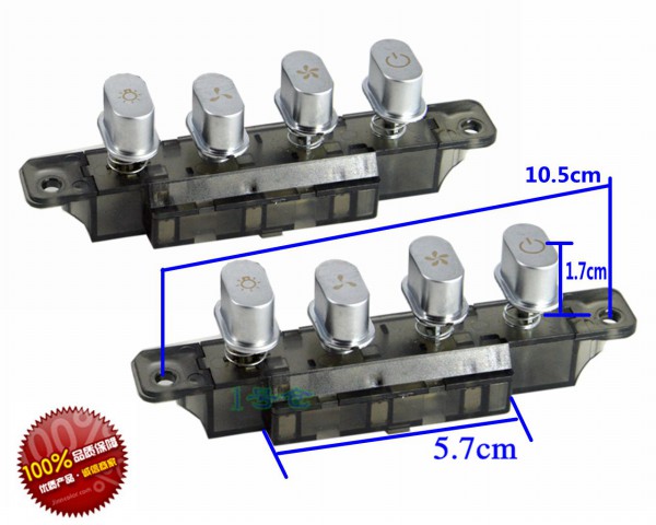 Description Picture 2 of itemRange hood accessories hood switch four button switch to delivery