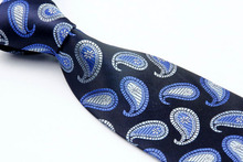 NT0259 Blue Navy Pasiley Man s Classic Business Wedding Party Tie Fashion Jacquard Woven Silk Polyester