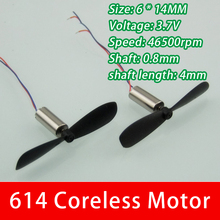 614 Coreless Motor , 6 x 14 mm Motor, 3.7V 40000RPM, Used for Electric Toys, Model Aircraft.