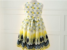 Unkids Kids Girls Dress cute peacock color sleeveless princess dress circle Korean Fashion Blue children s
