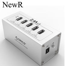 ORICO DUB-5P-SV 5 Port USB Desktop Charger for Tablet PC 2.4A*5 Output  with CE/FCC/3C/ROHS-Silver