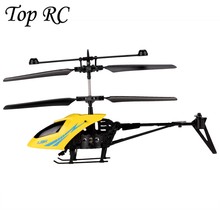 Yellow Gyro Drone Shatter Resistant Radio Remote Control Aircraft 2.5CH I/R Quadcopter RC Helicopter Kids Gifts LED