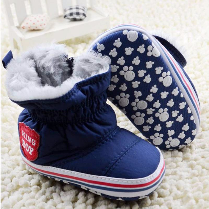 New Fashion Baby Boot Warm Baby Shoes Prewalker Soft Soled Anti-slip Shoes Infant Toddler Super Warm Unisex Baby Booties