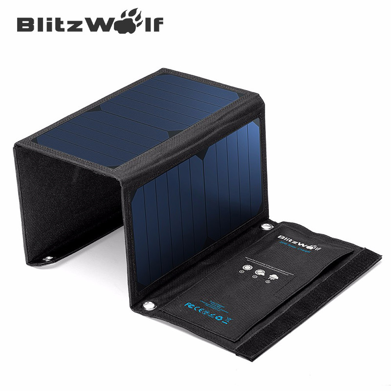 BlitzWolf Portable New Solar Power Bank 20W 3A Foldable Portable Powerbank Cell USB Solar Panel Charger with Power3S SunPower BlitzWolf Portable New Solar Power Bank 20W 3A Foldable Portable Powerbank Cell USB Solar Panel Charger with Power3S SunPower