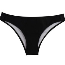 Women Fashion Sexy Black Bikini Bottoms Full Lined Brazilian Swimsuit Panties Hipkini Cheeky Swim Bottom