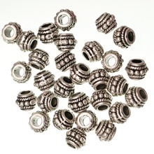 Metal Antique Gold Silver Tibetan Spacer Beads Hole for Jewelry Making